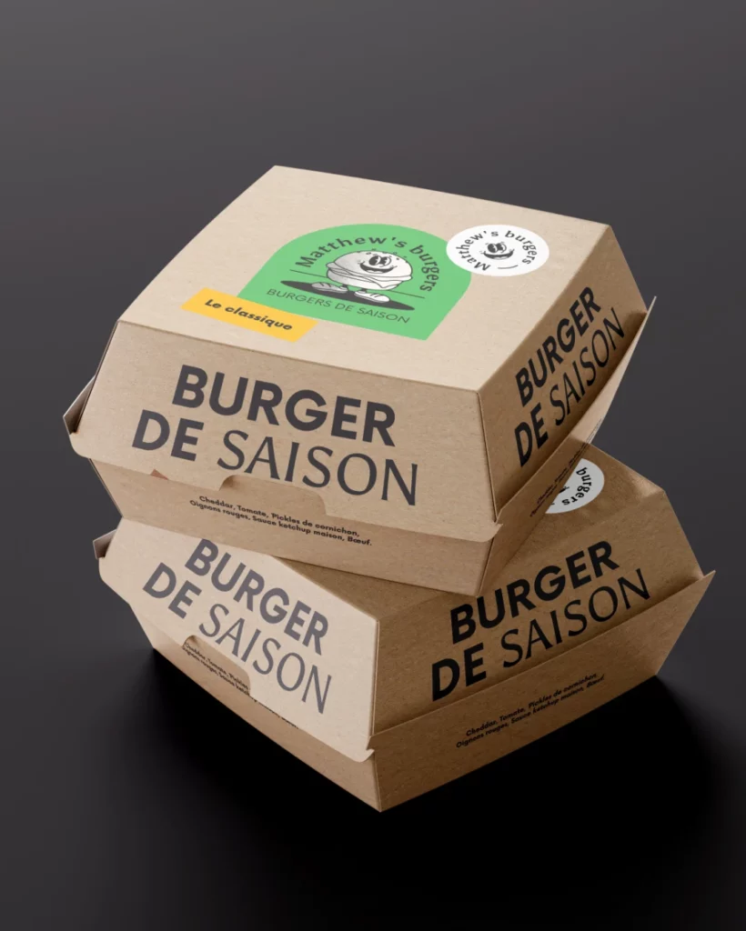 packaging graphisme burger