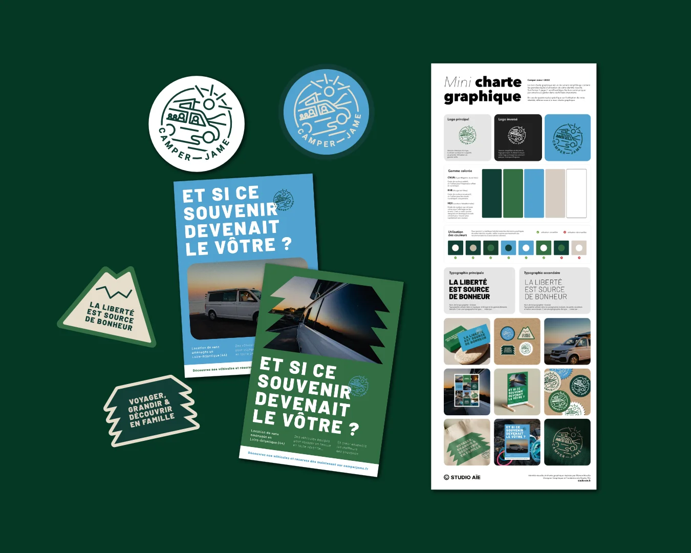 identité visuelle entreprise et marque par studio Aïe Manon Houille charte graphique