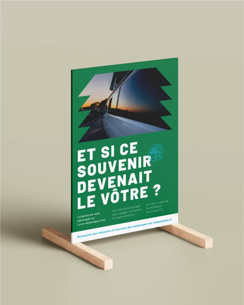 Affiche et identité visuelle Camper Jame Van aménagé