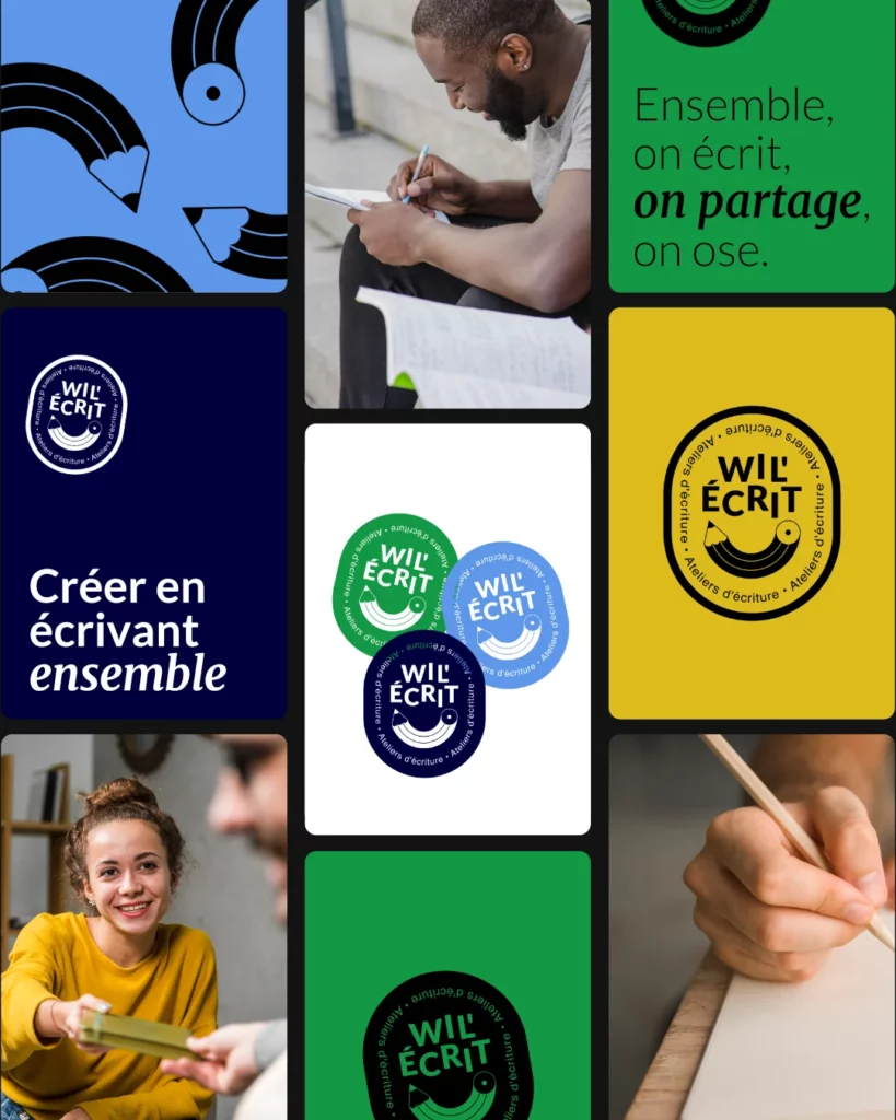identité visuelle Wil'écrit par Studio Aïe
