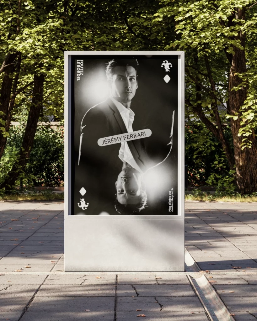 design grapique dark smile jérémy ferrari par studio aïe branding design graphique nantes
