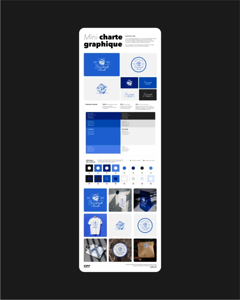 charte graphique bernik club saint malo studio aïe manon houille