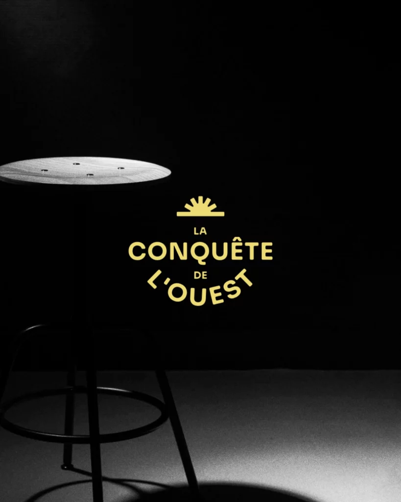 logotype la conquête de l'ouest société spectacle région studio aïe
