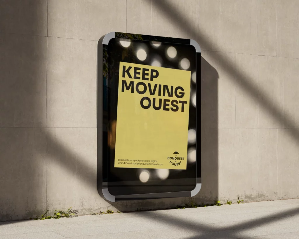 identité graphique branding image de marque logotype la conquête de l'ouest société spectacle région studio aïe