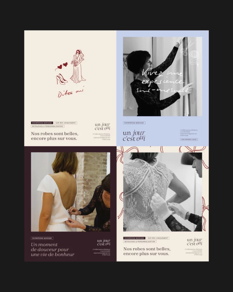branding et identité visuelle showroom robe de mariée