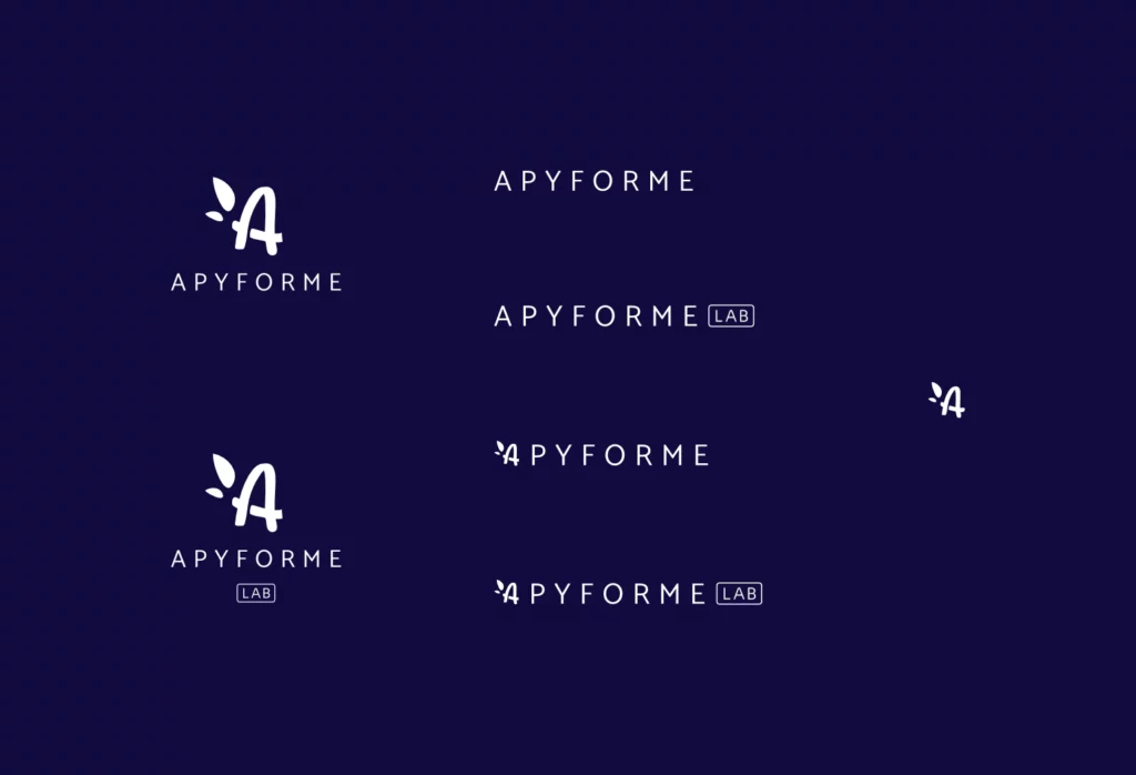 logotypes apyforme identité visuelle signe marque complément alimentaire