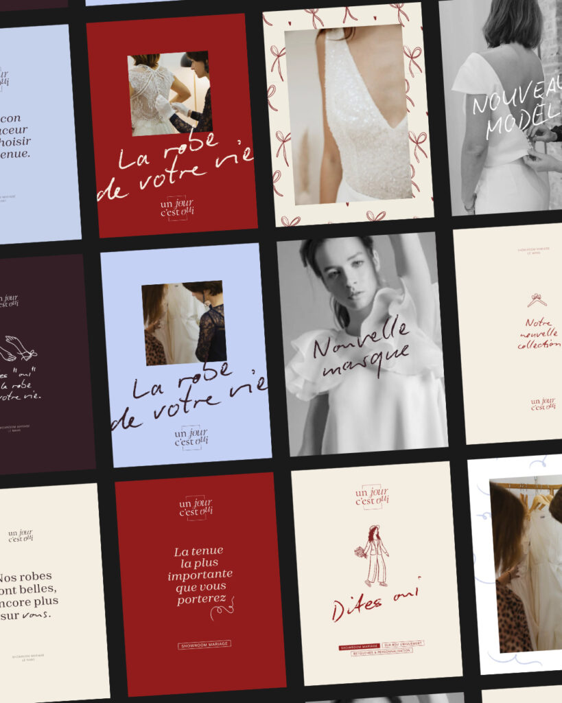 refonte et restructuration identité visuelle boutique robes mariage