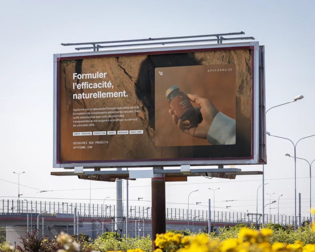 mise en page commerciale pour marque cosmétiques nutricosmétique laboratoire