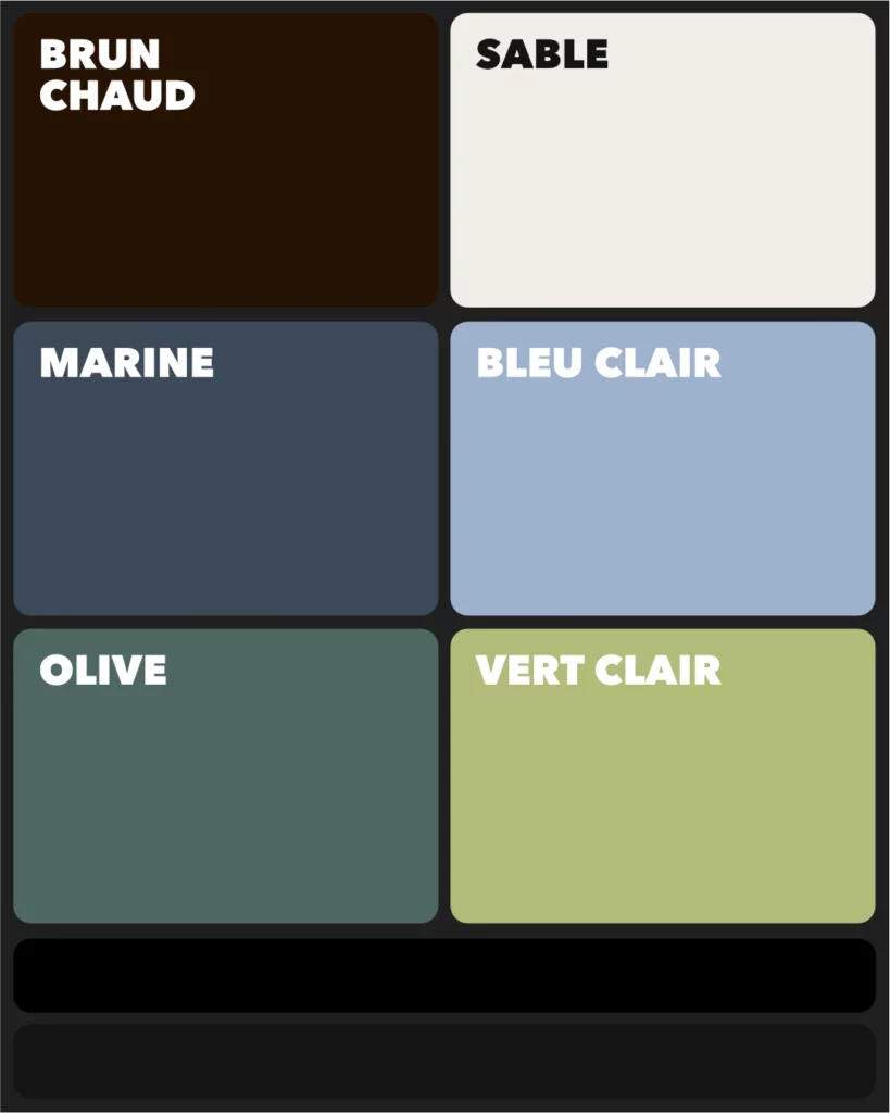 gamme colorée et identité visuelle