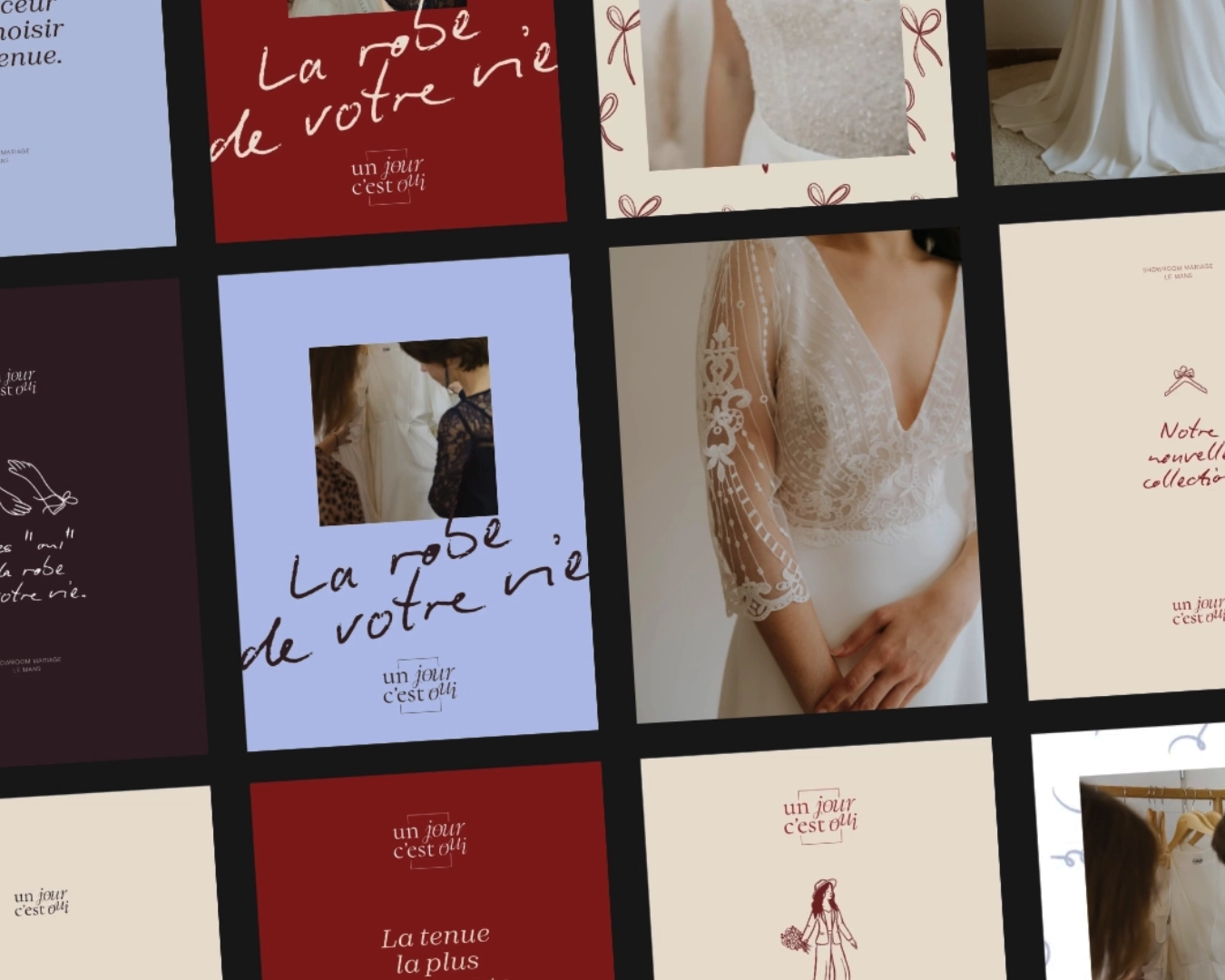 un jour c'est oui boutique mariage identité visuelle