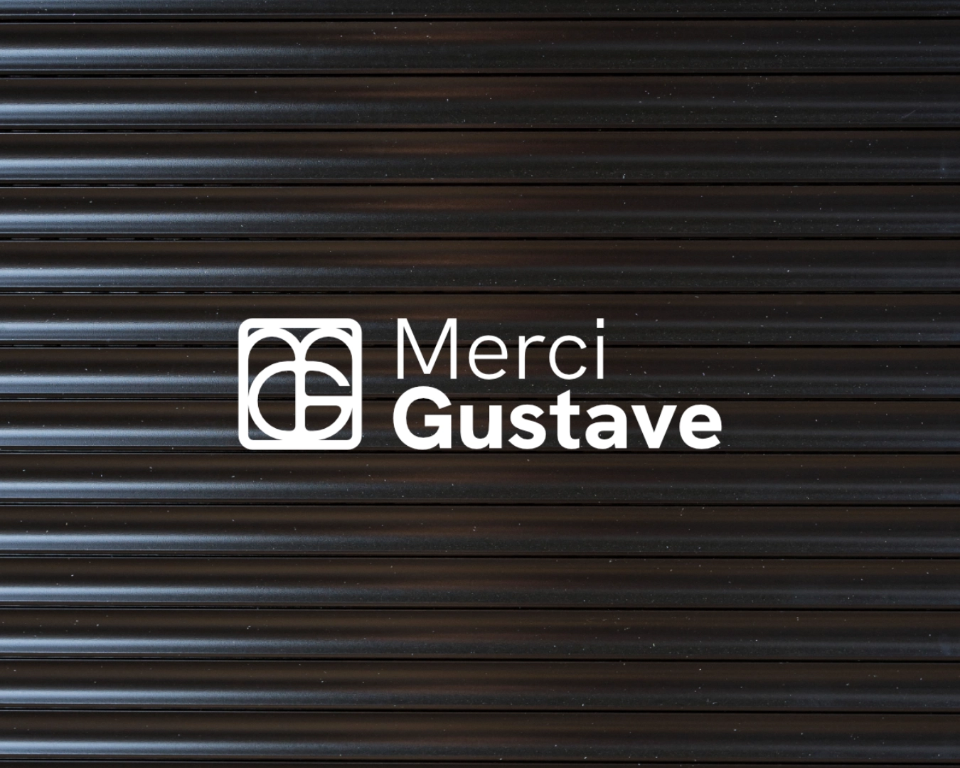 Merci Gustave Identité visuelle agence conception de stands business par studio aïe
